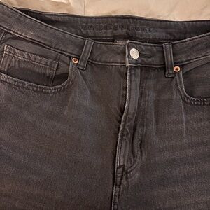 American Eagle Outfitters Women's Black Straight Leg Jeans